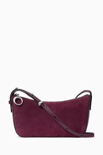 Halo Crossbody Bag in Suede