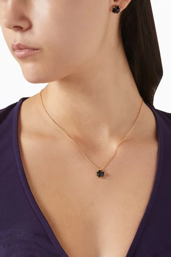 قلادة بدلاية ميني بتصميم زهرة بالشكل البستوني