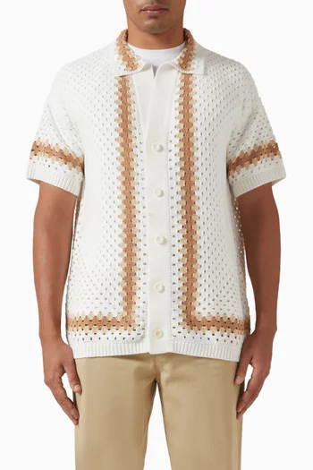 Pinto Crochet Cardigan in Cotton