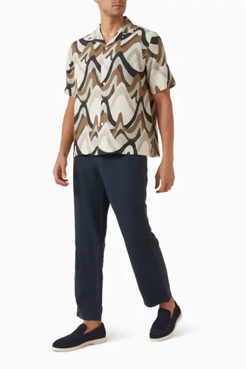 بنطال منديس مزيج كتان