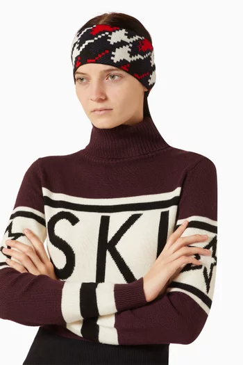 Houndstooth PM Headband in Merino Wool