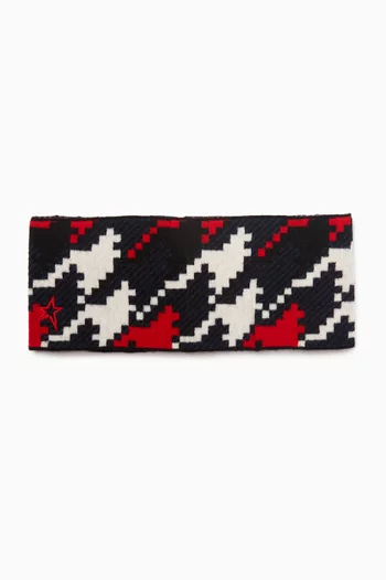 Houndstooth PM Headband in Merino Wool