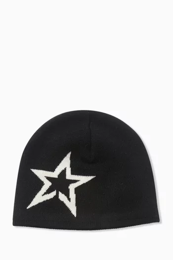 Logo Star Beanie in Merino-wool