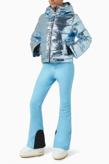 جاكيت تزلج بولار واسع مبطن بالزغب