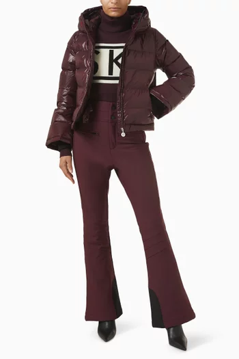 جاكيت تزلج بولار واسع مبطن بالزغب