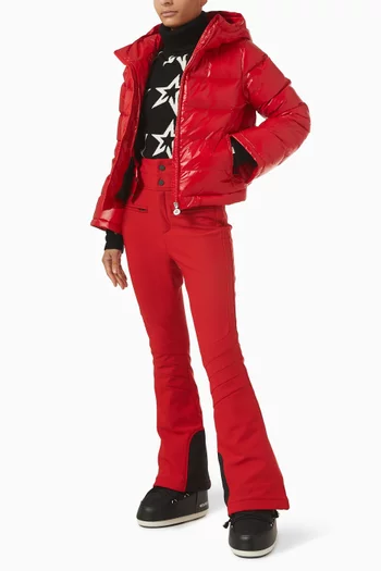 جاكيت تزلج بولار واسع مبطن بالزغب