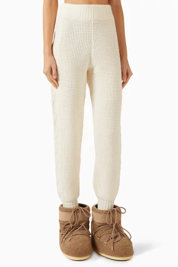 بنطال رياضي مطرز بكريستال صوف مارينو