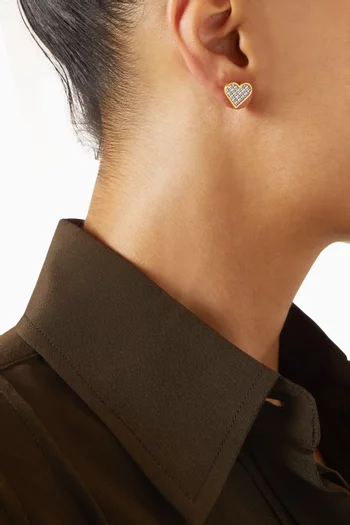 Heart-shaped Studs in 24kt Gold-plated Sterling Silver