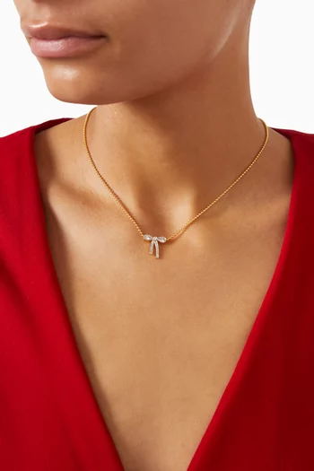 Bow Necklace in 24kt Gold-plated Sterling Silver