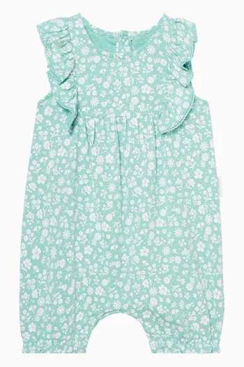 Ruffle Shortie Romper in Organic Cotton