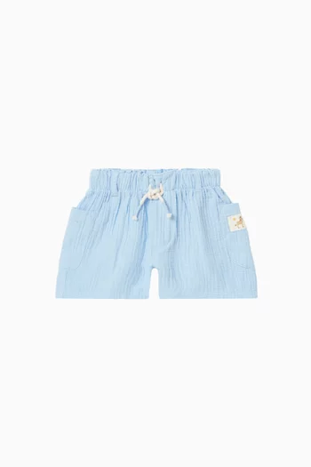 Crinkle Shorts in Organic Cotton Muslin
