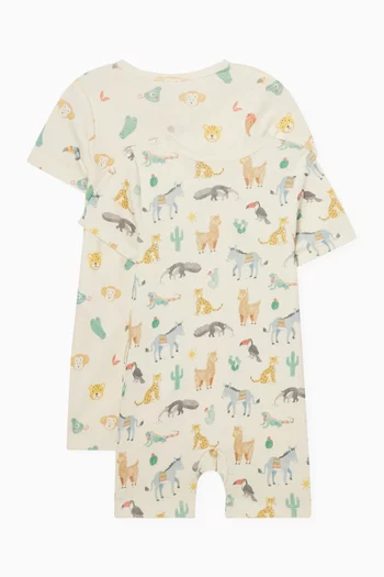 Short Growsuits, Pack of 2