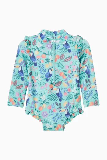 لباس سباحة قطعة واحدة كشكش