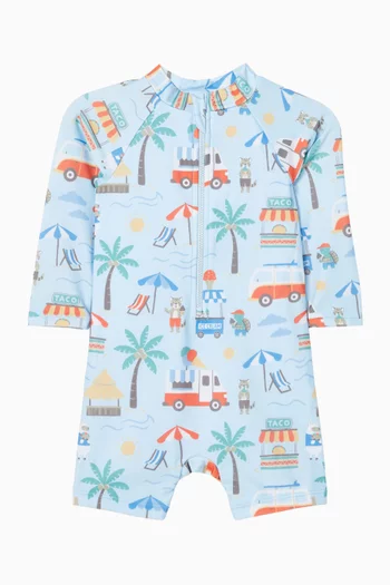 Chameleon Long-sleeve Sunsuit