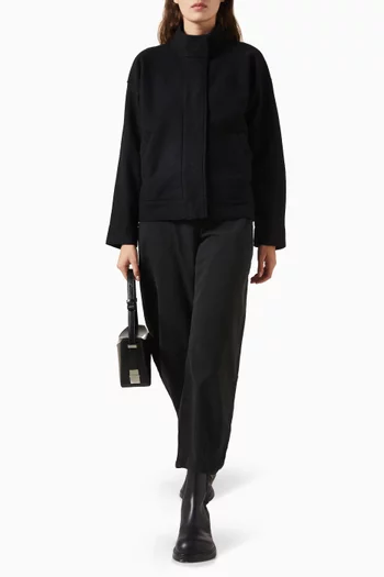 Stand-collar Jacket in Wool