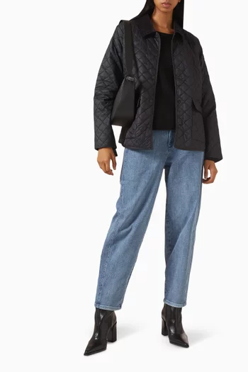 Eggshell Quilted Jacket in Recycled-nylon