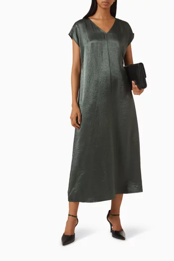 V-neck Dress in Satin