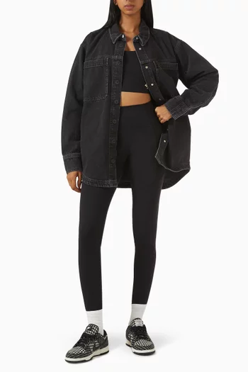 قميص بقصة فضفاضة دينم