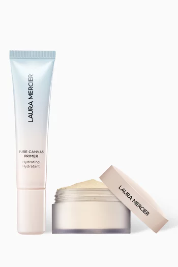 مجموعة برايمر فلوليس تريتس وبودرة سائبة شفافة لتثبيت المكياج