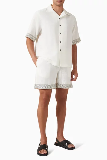 قميص بولينغ بحافة كروشيه