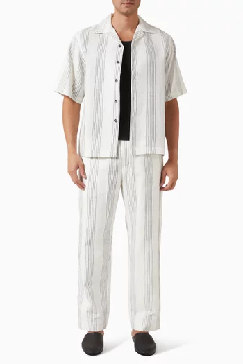 Textured Stripe Shirt in Cotton