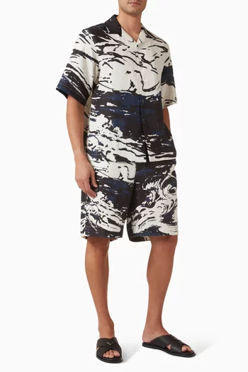 قميص ركوب أمواج بياقة بطية