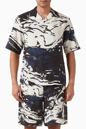 قميص ركوب أمواج بياقة بطية