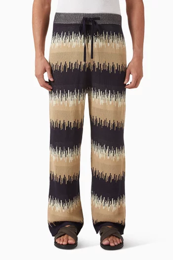 Frequency Wave Jacquard Pants in Viscose-blend