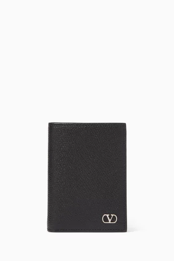 VLogo Signature Cardholder in Leather