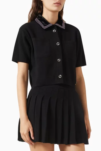 قميص بحافة مطرزة