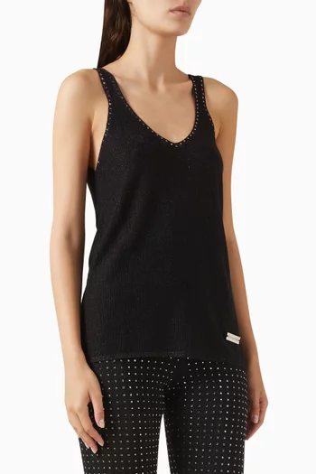 The Crystal-embellished Vest Top