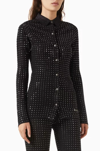 Crystal-embellished Cardigan in Knit