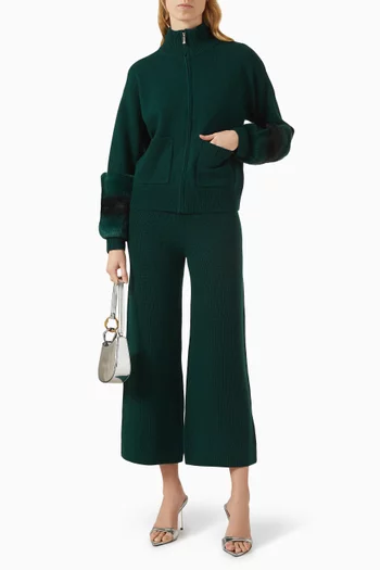 The Cuff Bomber Jacket in Wool-cashmere