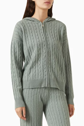 The Cable Knit Zip Hoodie