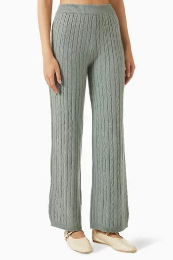 بنطال منسوج بغرزة الضفيرة