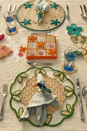 Tic Tac Toe Board Game in Iraca palm