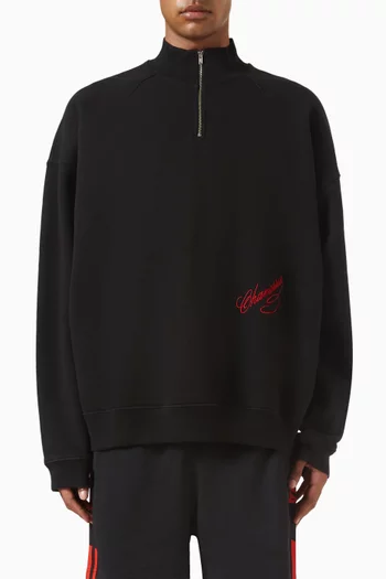 Bravo Quarter Zip Sweatshirt in Cotton