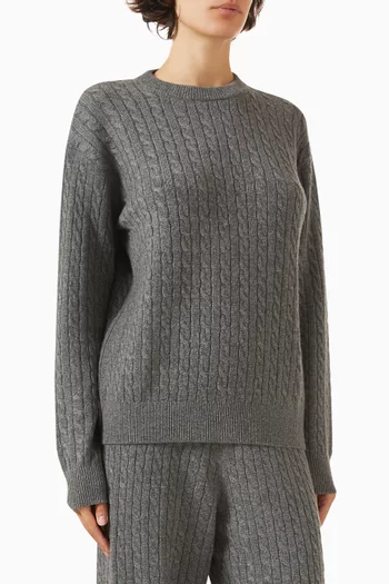 Rye Cable-knit Sweater in Cashmere