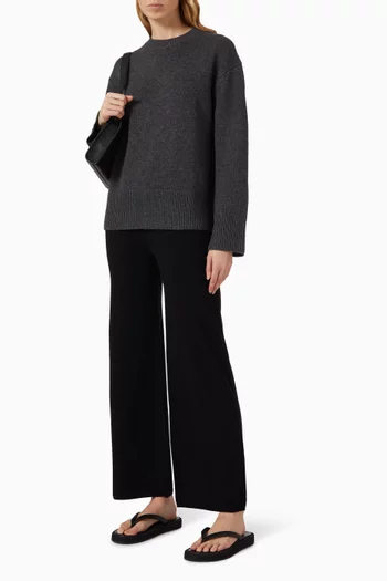 Round-neck Sweater in Wool-cashmere