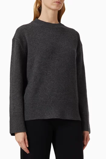 Round-neck Sweater in Wool-cashmere
