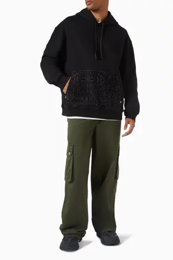 كنزة بغطاء رأس 401 برباط تضييق صوف قطني