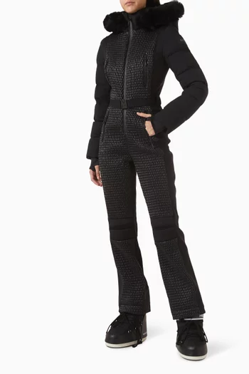 بدلة تزلج لوريل بحزام وتصميم مبطن بالزغب