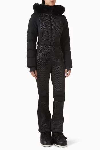 بدلة تزلج لوريل بحزام وتصميم مبطن بالزغب