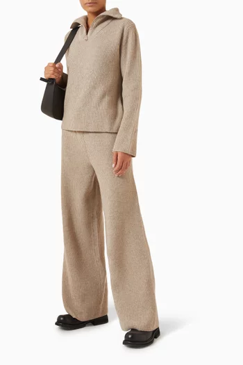 Gladys Half-zip Sweater in Wool-knit