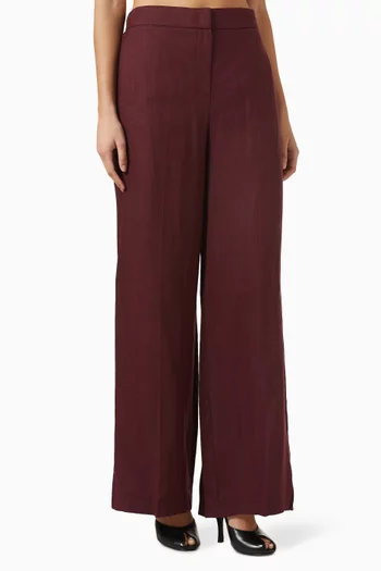 Wide-leg Pants in Linen