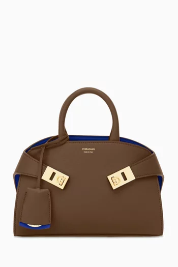 Small Hug Top-handle Bag in Leather