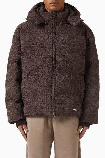 جاكيت 405 بتصميم منفوخ مزين بنقشة