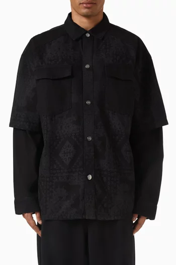 قميص 001 مزين بنقشة