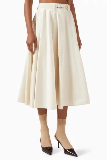 Chino Midi Skirt