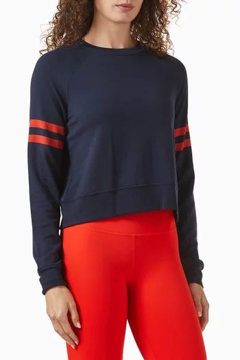Brooks Striped Sweatshirt in Fleece